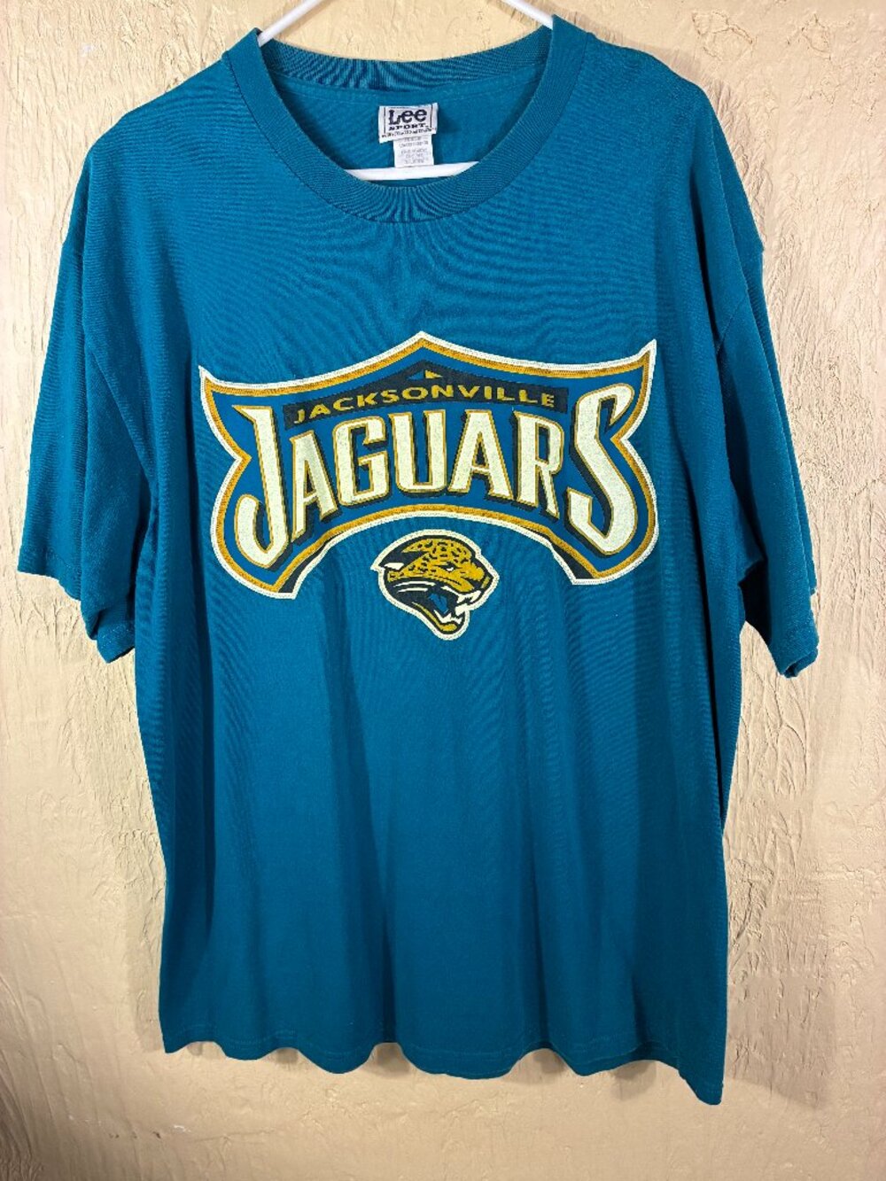 Vintage 1990's Jacksonville Jaguars Teal Blue T-Shirt X-Large